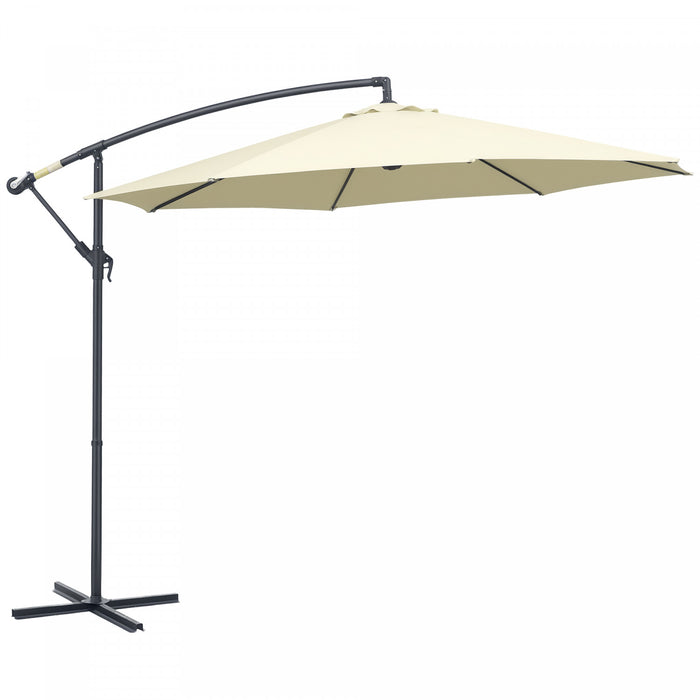 Outsunny 10' Deluxe Patio Offset Umbrella