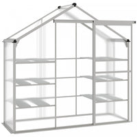 Outsunny 6.3' X 2.3' X 6.1' Outdoor Walk-in Greenhouse With 3-tier Shelves, Garden Polycarbonate Gre