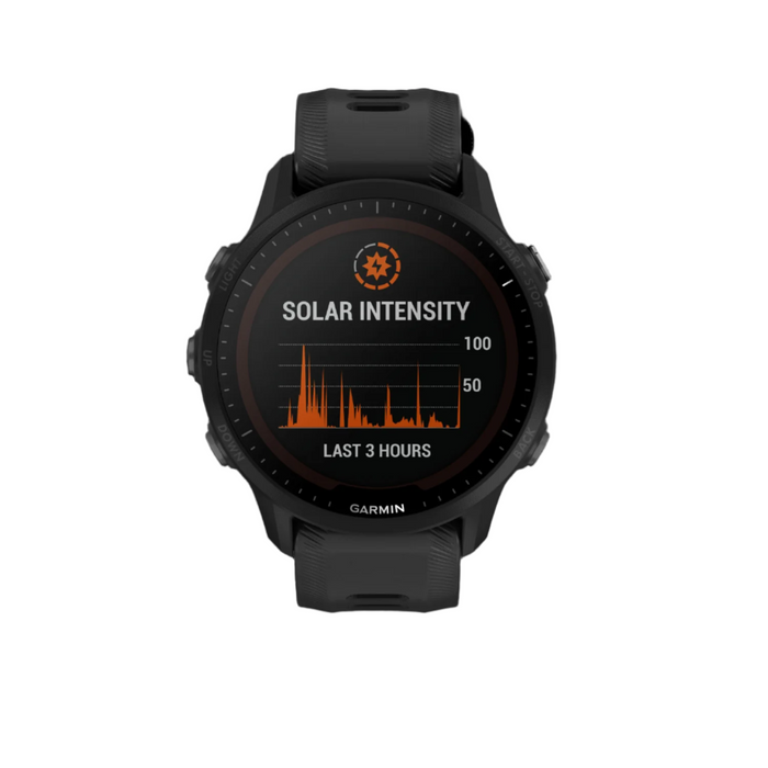 Garmin Forerunner® 955 Solar Elite Gps Smartwatch - Health Monitoring, Solar Charging Lens - Black