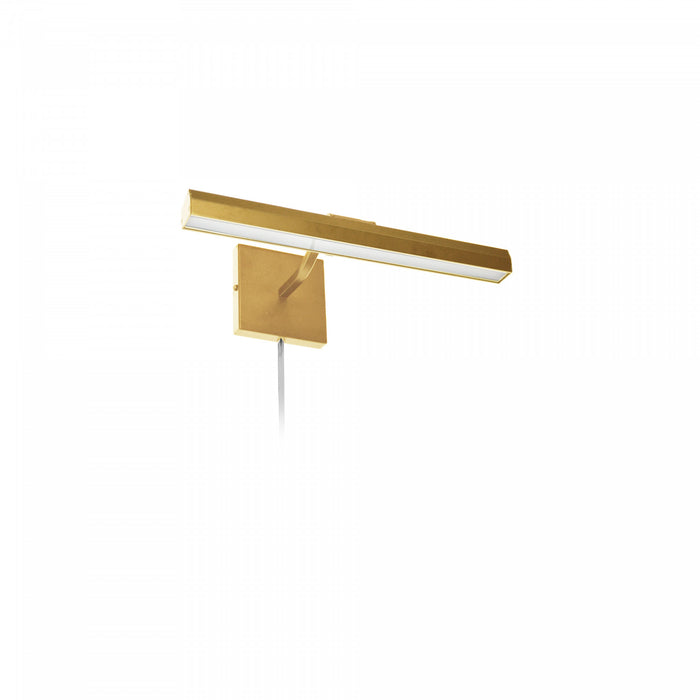 Dainolite Leonardo 16\" Picture Light 20w Aged Brass With Frosted Glass Diffuser Lamp