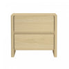 Linda Modern 24\" Nightstand in Natural Oak (2-Drawer)