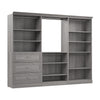 Bestar Versatile 108 W Closet Organizer System - Platinum Grey