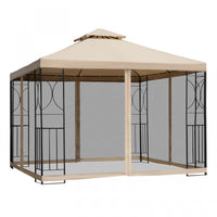 Outsunny 10x10ft Patio Gazebo Outdoor Double Top Pavilion Canopy Garden Event Party Tent Shelter Yar