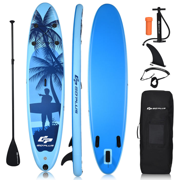 Goplus 9.8' Inflatable Stand Up Paddle Board W/carry Bag Adjustable Paddle Adult Youth