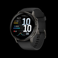Garmin Venu 4 45mm Slate Multisport Smartwatch - Performance Monitor, Fitness Age Estimate, Turn-by-Turn Navigation, SatIQ Tech, Voice Control