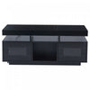 Lumina 39.3 Inch High-Gloss Coffee Table with LED Lights, USB Port and Transparent Doors, Black | Lumina Table Basse Haute Brillance 39.3 po avec Lumieres LED, Port USB et Portes Transparentes, Noir
