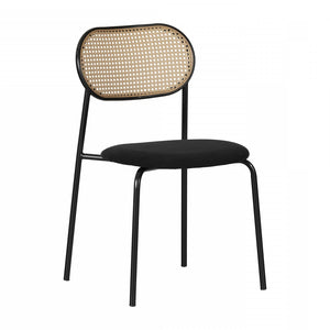 Hype Black Natural Rattan Dining Chair - Set of 2