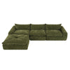 Cloud 116 Inch Modular Sectional Sofa with Ottoman and Legless Design, Green | Cloud Canape Sectionnel Modulaire 116 po avec Ottoman et Design Sans Pieds, Vert