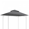 Outsunny Bbq Gazebo Canopy Replacement, 5'x8' Grill Gazebo Roof, Dark Grey