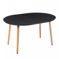 Noah Space-Saving Dining Table with Extendable,Black 