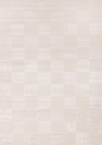 Leonardo White Grey Checkered Area Rug - 6'7