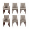 Connie Modern 6-Piece Dining Chair Set in Taupe