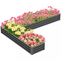 Outsunny L-shaped Raised Garden Bed, 82