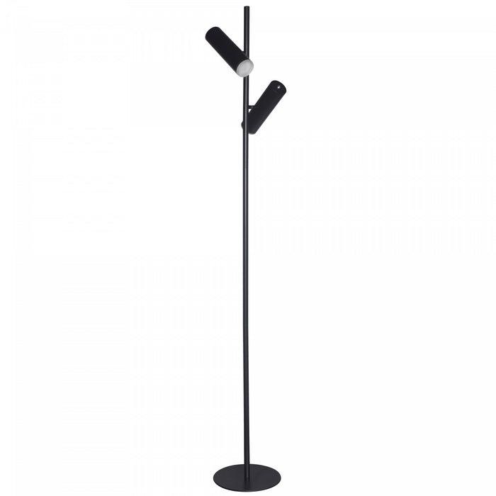 Dainolite Constance Floor Lamp 12w Matte Black Frosted Acrylic Diffuser