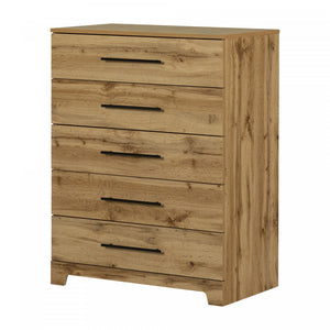 Barcelo 5-Drawer Chest Nordik Oak - South Shore
