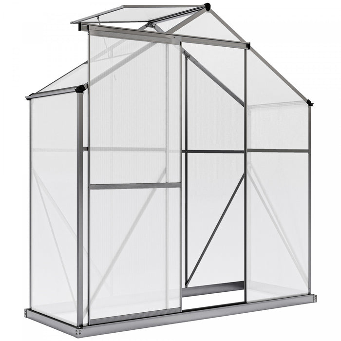 Outsunny 6' x 2.5' Polycarbonate Greenhouse Aluminium Walk-in Green House