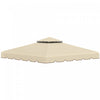 Outsunny 9.8'x9.8' Double Roof Gazebo Replacement Canopy Top Cover, Beige