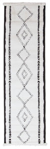 Zelda Contemporary 2'3\" x 7'6\" Runner Rug in Ivory Indoor Area Rug