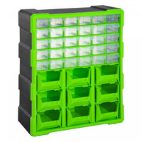 Durhand 39 Drawer Plastic Parts Storage Hardware And Craft Cabinet Green