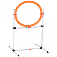 PawHut 2-in-1 Dog Obstacle Training Agility Equipment Tire Jump Ring/Hurdle Bar with a Simple & Easy Setup & Storage Bag