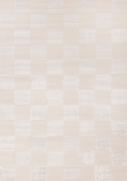 Leonardo White Grey Checkered Area Rug - 7'10\" x 10'6\"