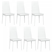 HOMCOM Modern Dining Chairs, Set of 6, PU Leather Upholstered Accent Chairs