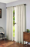 Cote D'azure Ivory Rod Pocket Curtain Panel - 56\" X 63\"