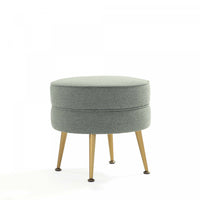 Bailey Mid-Century Modern Upholstered Accent Ottoman in Sage Green 