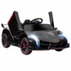Aosom 12v Electric Powered Ride-On Car With Butterfly Doors, 4.3mph Kids Ride-on Toy For Boys And Girls With Remote Control, Bluetooth, Horn Honking, Music, Lights, Black