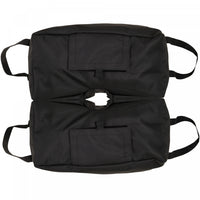 Outsunny 2pc Umbrella Base, Weight Bag w/ Scoop Up 55lbs, Black