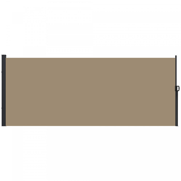 Outsunny 13' X 6' Retractable Side Awning, Garden Privacy Screen, Khaki