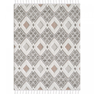 Quinto Twinkle Orange Shag Area Rug - 5'7" x 7'3"|Carpette à poil long Quinto Twinkle orange - 5 pi 7 po x 7 pi 3 po