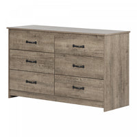 Tassio 6-Drawer Dresser Weathered Oak - South Shore 