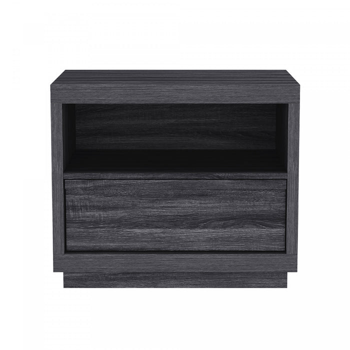 Navis Contemporary 26\" Nightstand in Charcoal Gray (1-Drawer)
