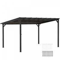 Outsunny 10' X 14' Pergola, Upf 50+ & Waterproof Polycarbonate Gazebo