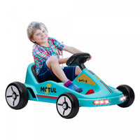 Qaba Go Kart For Kids, 6v Electric Battery Powered Ride-On Car With Music, Light, Horn, For Toddlers