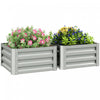 Outsunny 2' X 2' X 1' 2-pieces Raised Garden Bed, Light Grey
