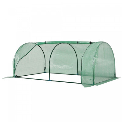 Outsunny 79" X 39" X 32" Mini Greenhouse, Portable Hot House For Plants With Zippered Doors For Outd|Outsunny Mini Serre 79" X 39" X 32" Portable Pour Plantes Avec Portes Zippees Pour Exterieur, Interi