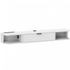 HOMCOM 47" Floating TV Stand, Wall Mounted Media Console, White