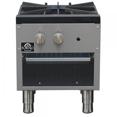 FORNO Commerciale Gas Stock Pot Range, 1 Burner, 80,000 BTU, Stainless Steel - FCMSP0089-18 | Rechaud a marmite au gaz Commerciale, 1 bruleur, 80 000 BTU, acier inoxydable - FCMSP0089-18
