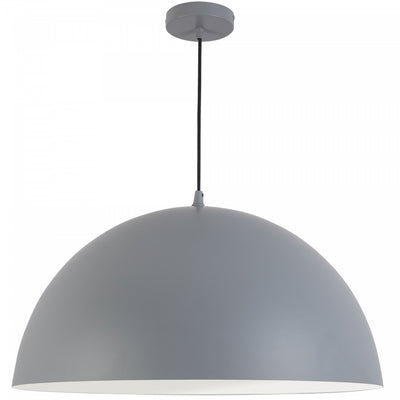 Dainolite Ofelia 1 Light Pendant Large Grey Lamp|Grand luminaire suspendu Ofelia de Dainolite avec fini gris et 1 ampoule