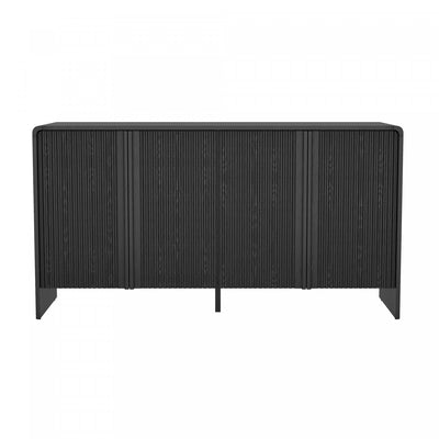 Novara Contemporary 60" Sideboard in Black (4-Door) | Buffet contemporain Novara 60" en noir (4 portes)