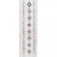 Lola Diamond Motif Shag Area Rug - 2'7