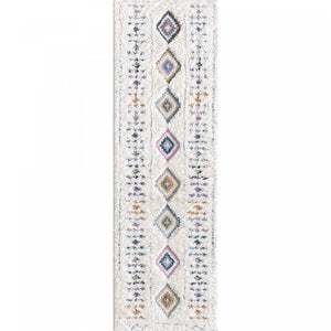 Lola Diamond Motif Shag Area Rug - 2'7