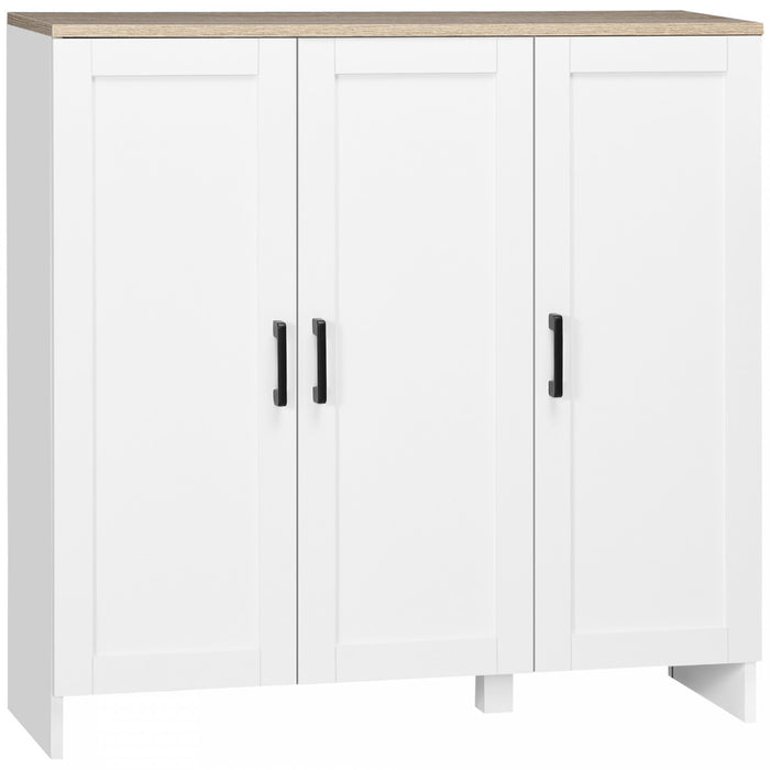 HOMCOM Modern Sideboard Buffet Cabinet with Adjustable Shelves White