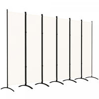 Outsunny 6 Panel Folding Privacy Screen, Uv30+ Room Divider, Beige