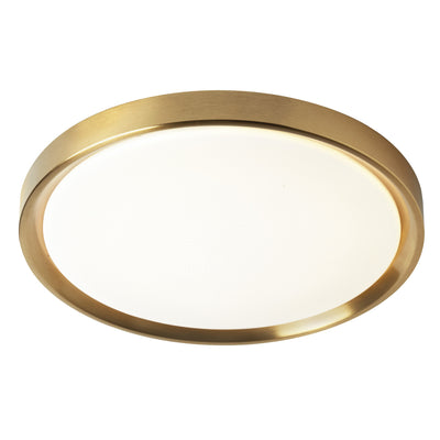 Dainolite Frida Flush Mount 30w Aged Brass Finish Lamp|Plafonnier affleuré Frida de Dainolite avec fini laiton vieilli et ampoule de 30 W