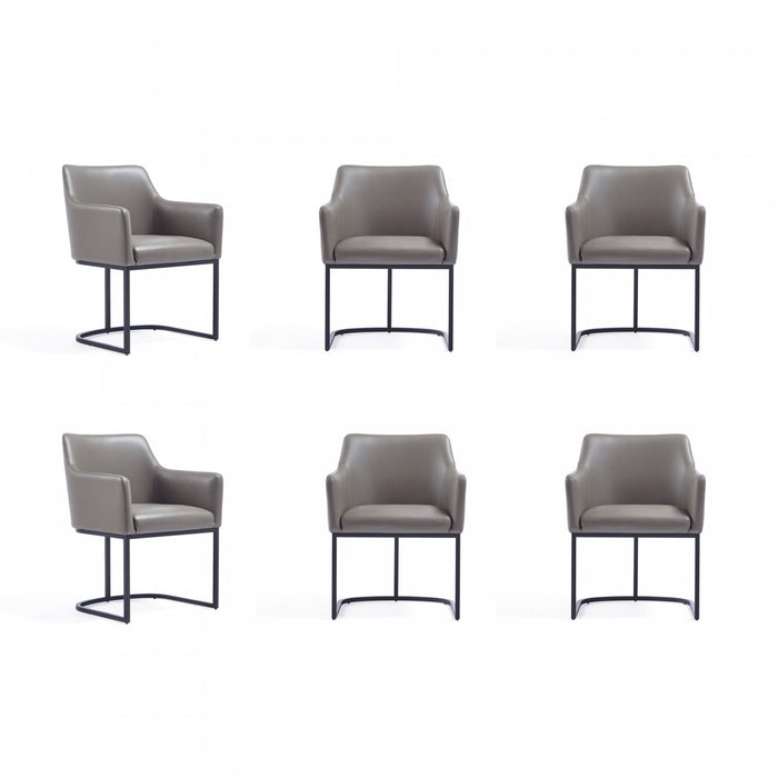 Serena Modern 6-Piece Dining Set in Taupe