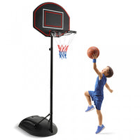 Costway 5.5-7.5ft Adjustable Portable Basketball Goal System With Shatterproof Backboard