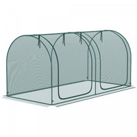 Outsunny 8 X 4ft Crop Cage With Two Zippered Doors And Ground Stakes Green